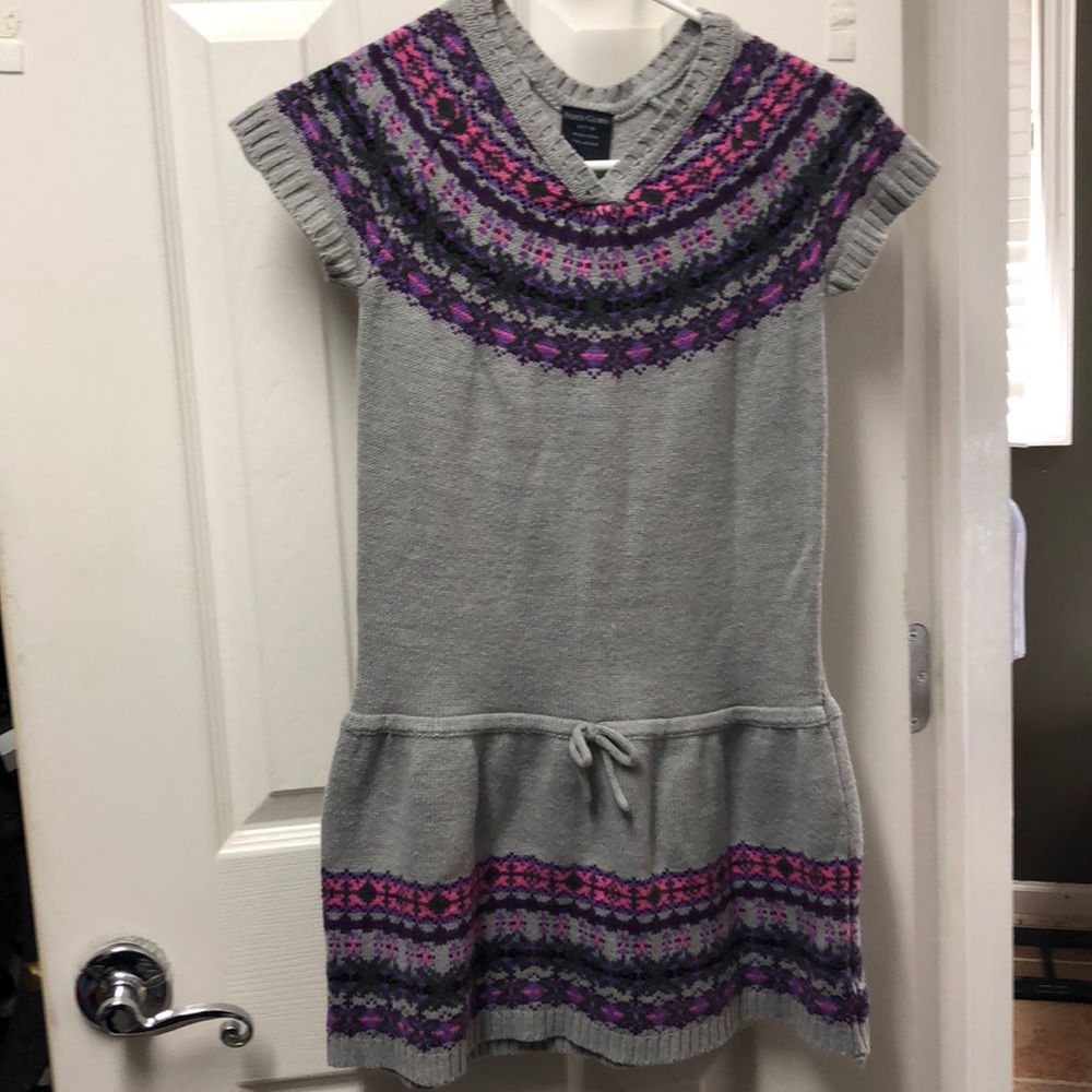 Kids knit gray dress